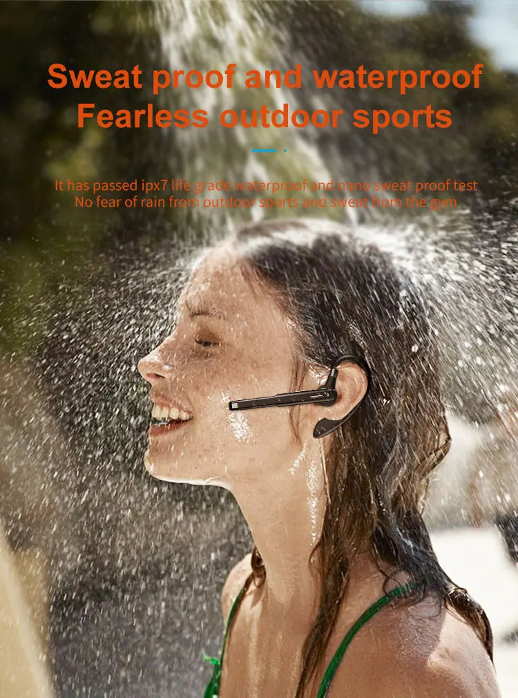 Bluetooth Earphones 5.3 Headphones Stereo Handsfree Noise Canceling Wireless Business Headset With HD Mic For All Smart Phones