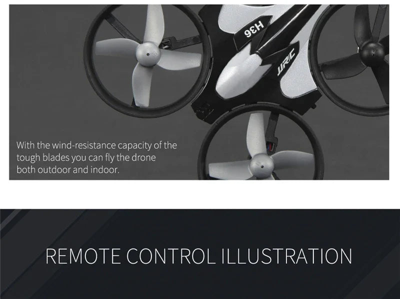 JJRC H36 Mini Rc Drone 4Ch 6-Axis Headless Mode Helicopter 360 Degree Flip Remote Control Quadcopter Toys Mini Drone for Kids