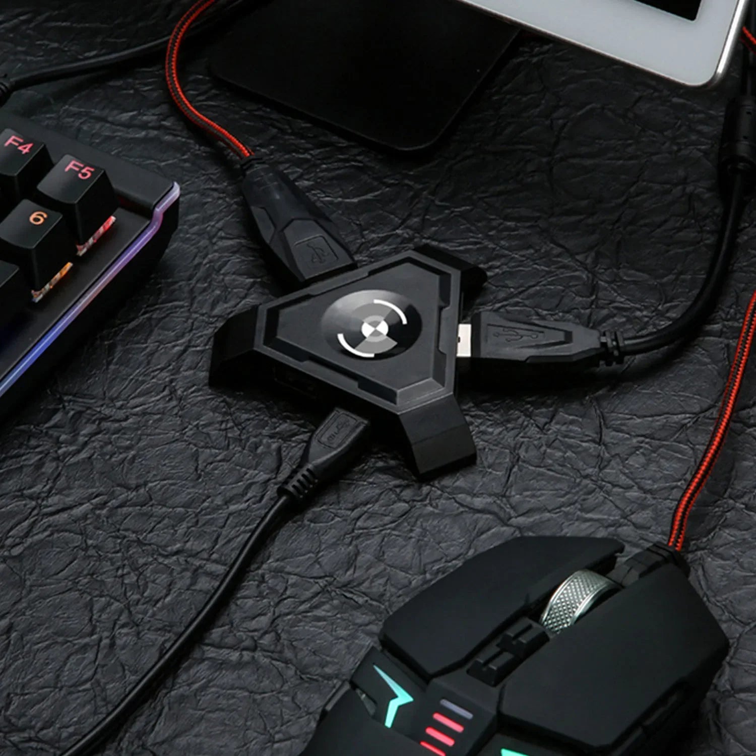 Gaming Keyboard Mouse Set Fashion 2.4G Wireless Computer Laptop PC Keypad Mice Kit for Home Office Study Gamer Black