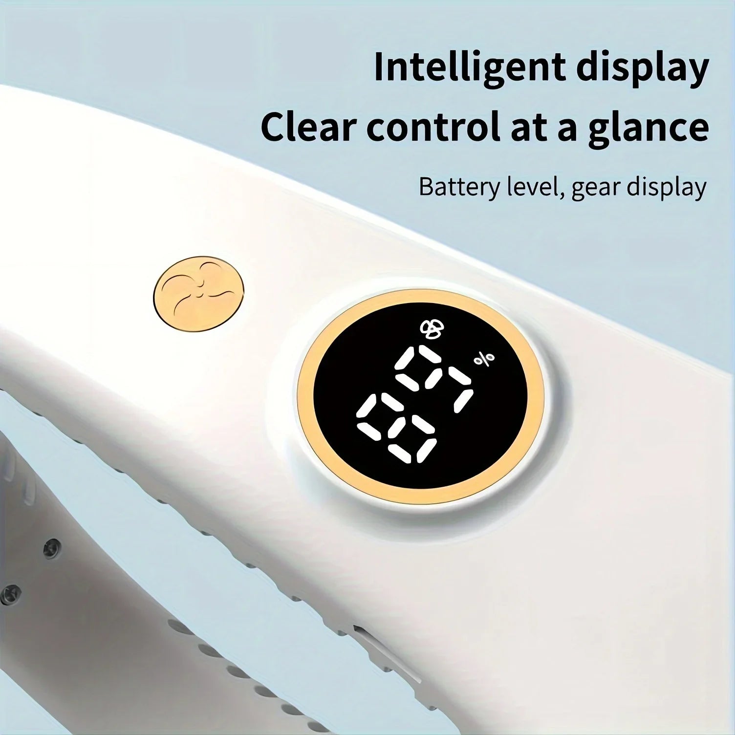 Portable Rechargeable Bladeless Neck Fan - 360° Cooling Wearable Personal Fan For Travel and Outdoor Sports with Digital Display