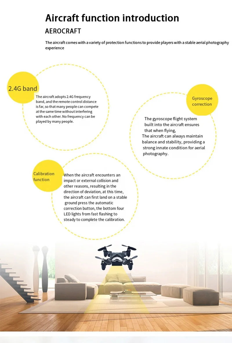 Luggage Mini Drone - High Definition Aerial Photography WIFI Four Axis Folding Remote Control Watch Sensing Aircraft Gifts