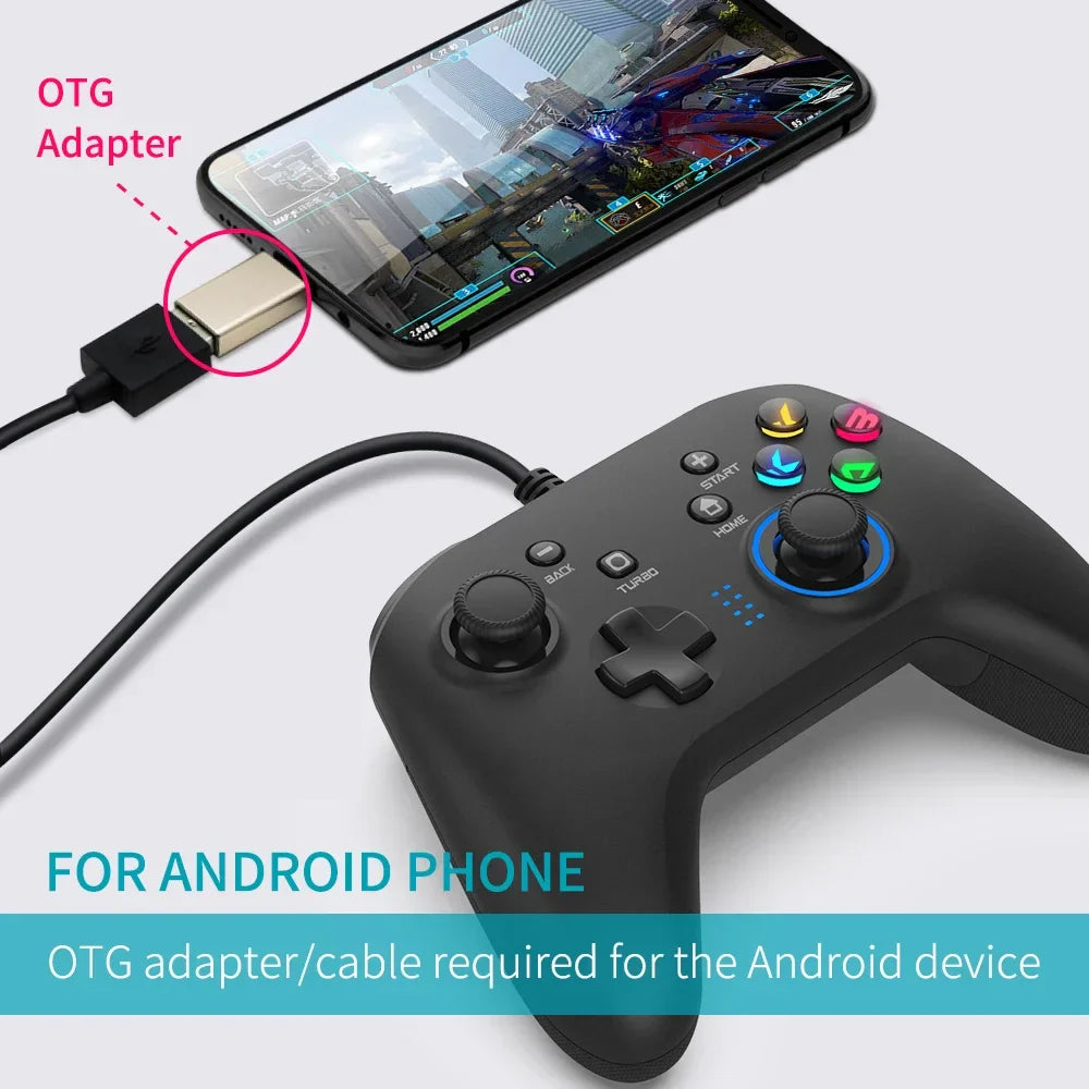 Wireless Gaming Controller Game Controller for PC Windows 7/8/10/11 PS3-5 Switch TV Box Dual-Vibration Joystick Gamepad