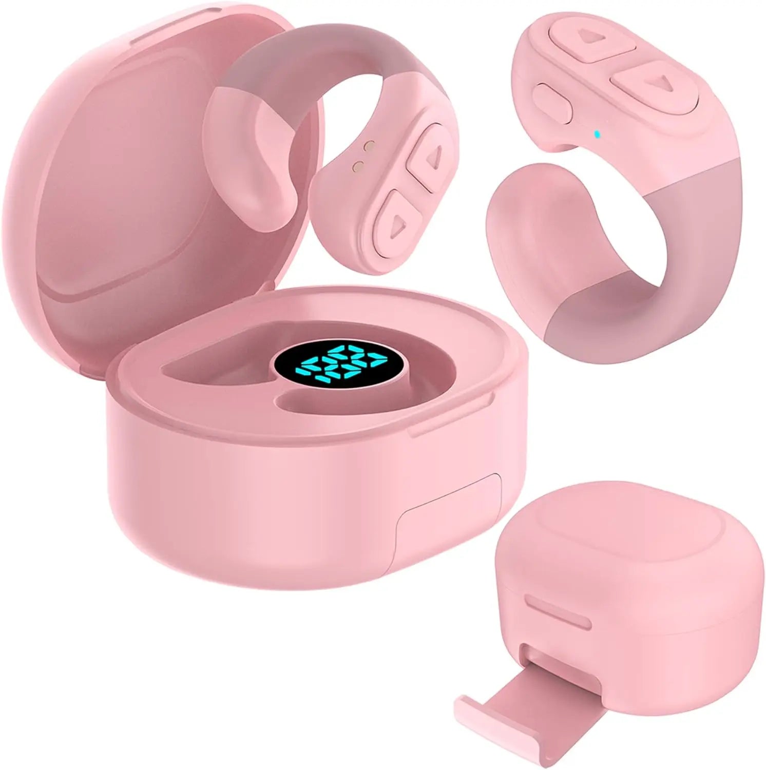 Tiktok Trending BT Smart Scrolling Ring Kindle App Remote Page Turner with Cell Phone Stands Wireless Camera Shutter Selfie