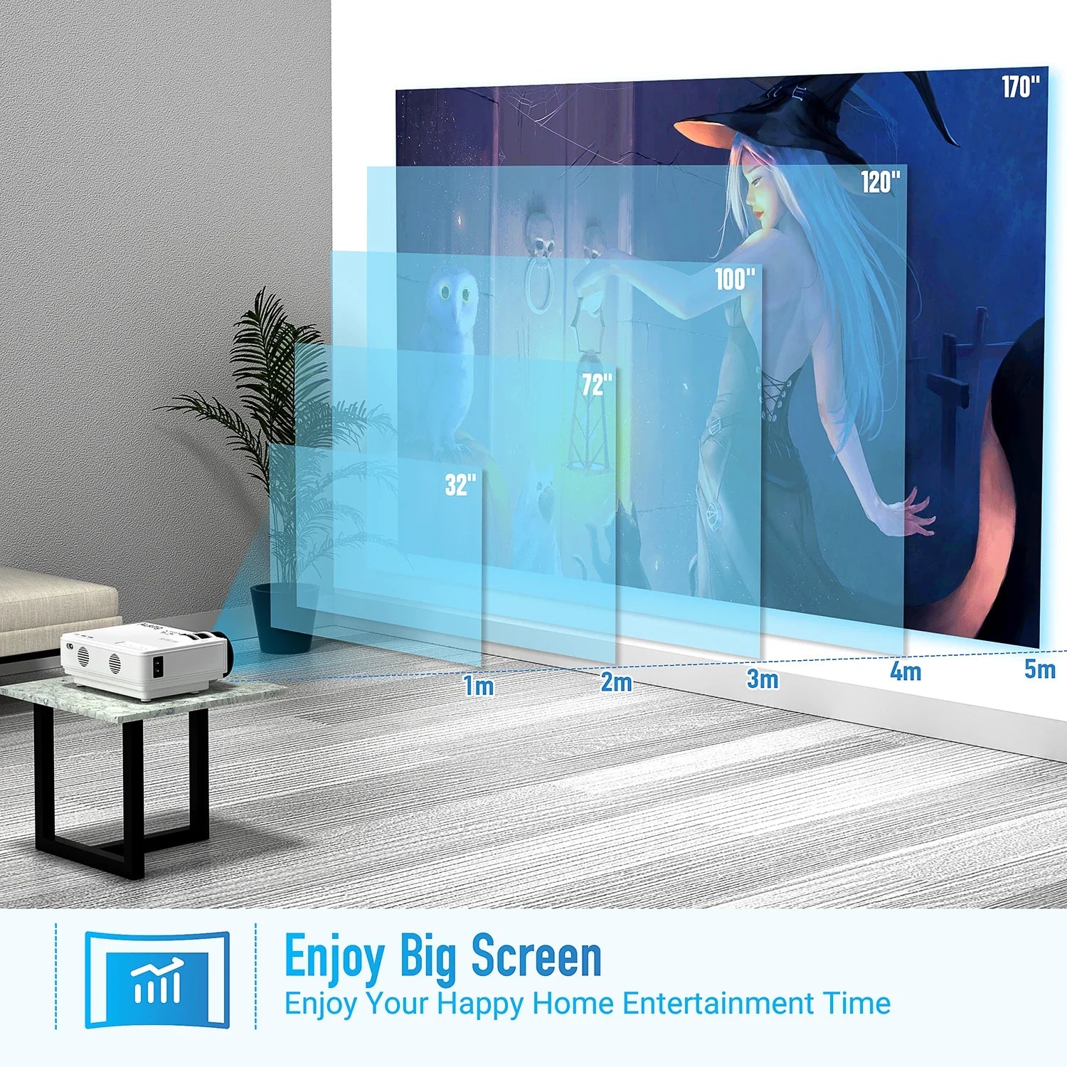 Auking mini projector 1080P full HD proyector 4k LCD home theater projector short throw projector 4k