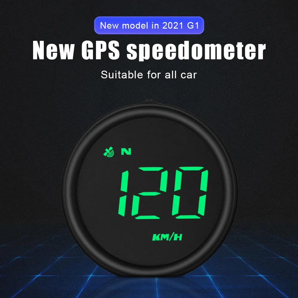 Car Head Up Display HUD Digital Gauges Outdoor off-road Guide Smart Gadgets GPS Overspeed Alarm Speedometer