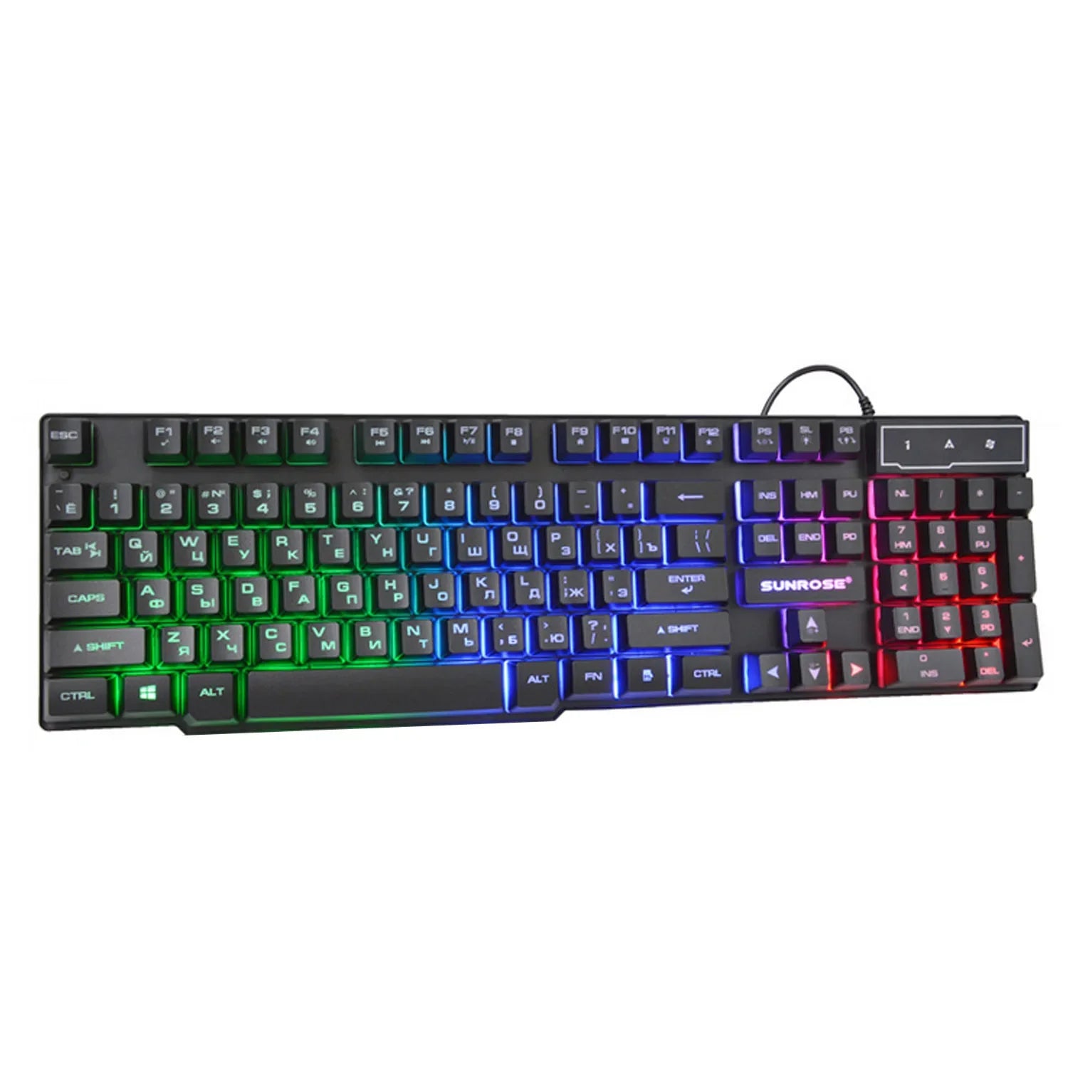 Gaming Keyboard Mouse Set Fashion 2.4G Wireless Computer Laptop PC Keypad Mice Kit for Home Office Study Gamer Black