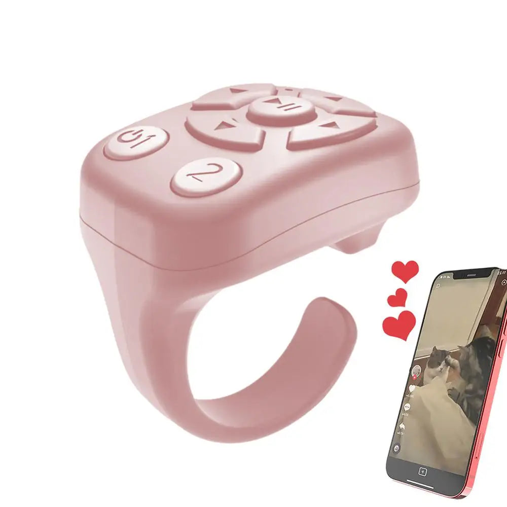 Scrolling Ring Presentation Clicker Camera Shutter Smart Ring Camera Video Recording Remote Wireless E-Reader Controller for