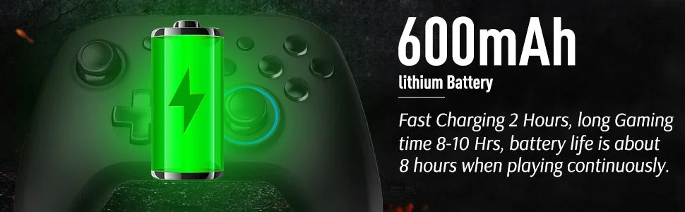 Wireless Gaming Controller Game Controller for PC Windows 7/8/10/11 PS3-5 Switch TV Box Dual-Vibration Joystick Gamepad
