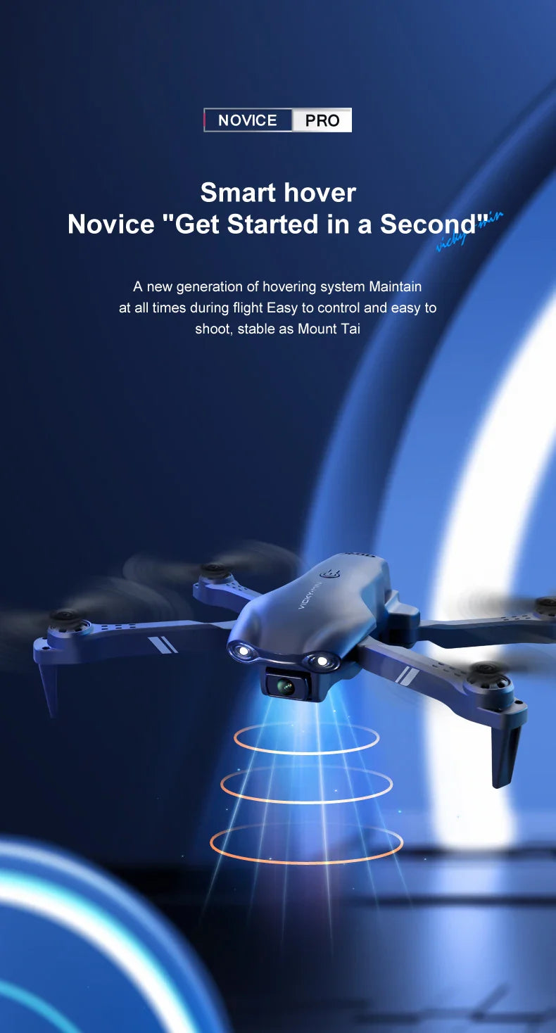NEW V13 Mini Drone 4K HD Professional With 1080P Dual Camera 2.4G WIFi FPV Dron Foldable RC Quadcopter Gift Toy