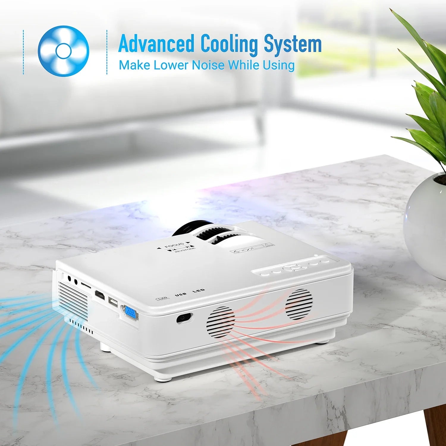 Auking mini projector 1080P full HD proyector 4k LCD home theater projector short throw projector 4k
