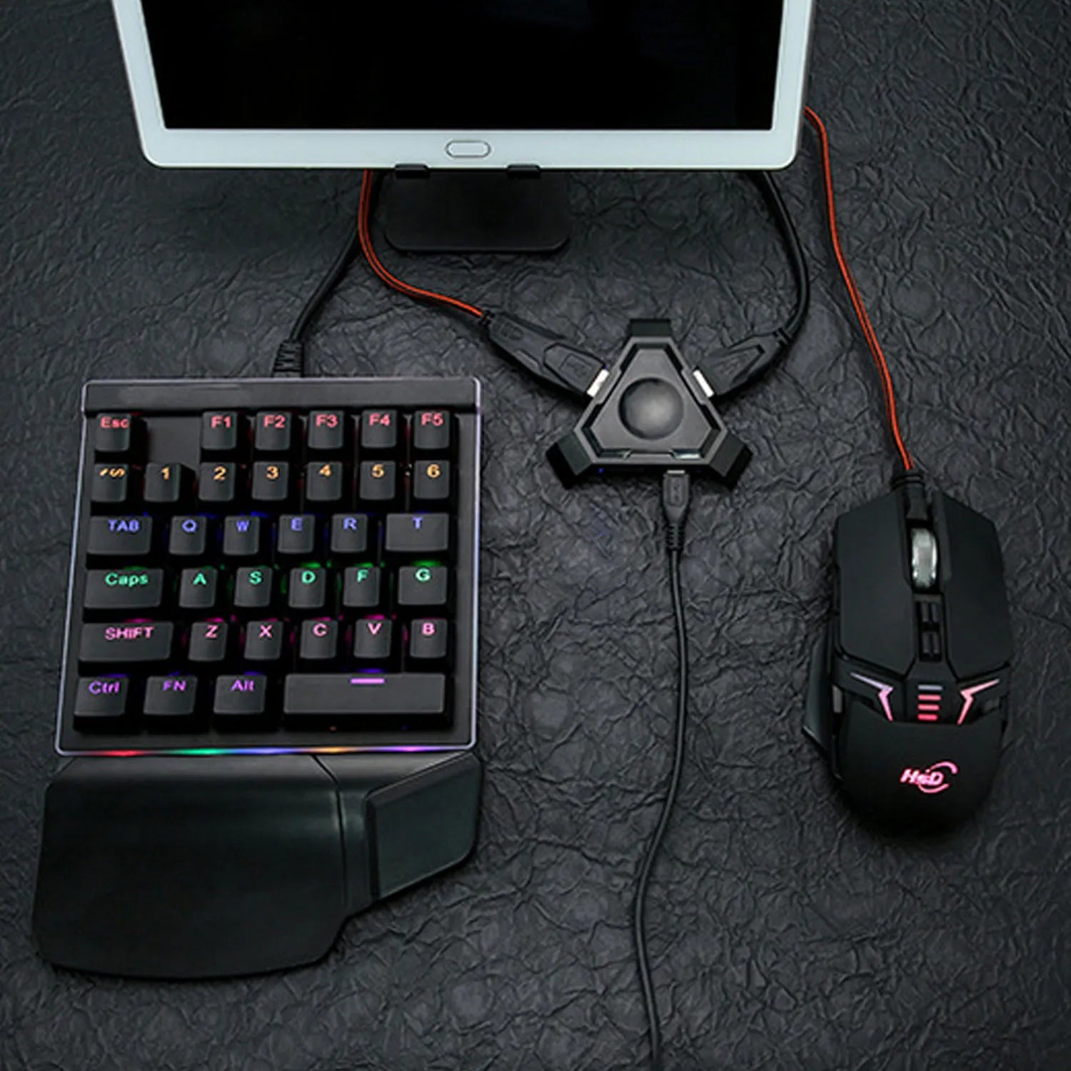 Gaming Keyboard Mouse Set Fashion 2.4G Wireless Computer Laptop PC Keypad Mice Kit for Home Office Study Gamer Black