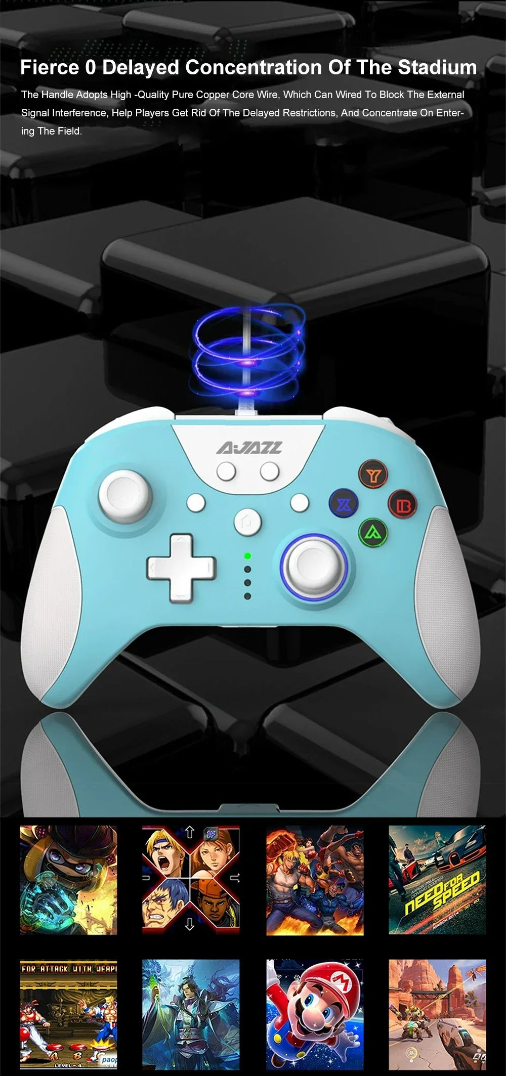 AJAZZ AG110 USB Wired Controller PC Cellphone Joypad Gamepad Console Wired ForGame Joystick