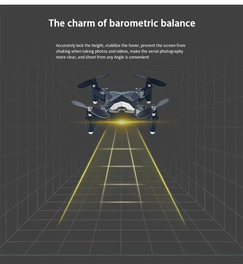 Luggage Mini Drone - High Definition Aerial Photography WIFI Four Axis Folding Remote Control Watch Sensing Aircraft Gifts