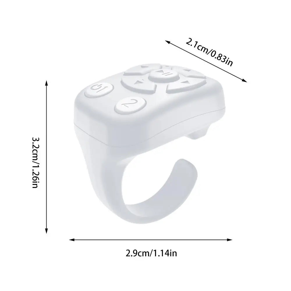 Scrolling Ring Presentation Clicker Camera Shutter Smart Ring Camera Video Recording Remote Wireless E-Reader Controller for