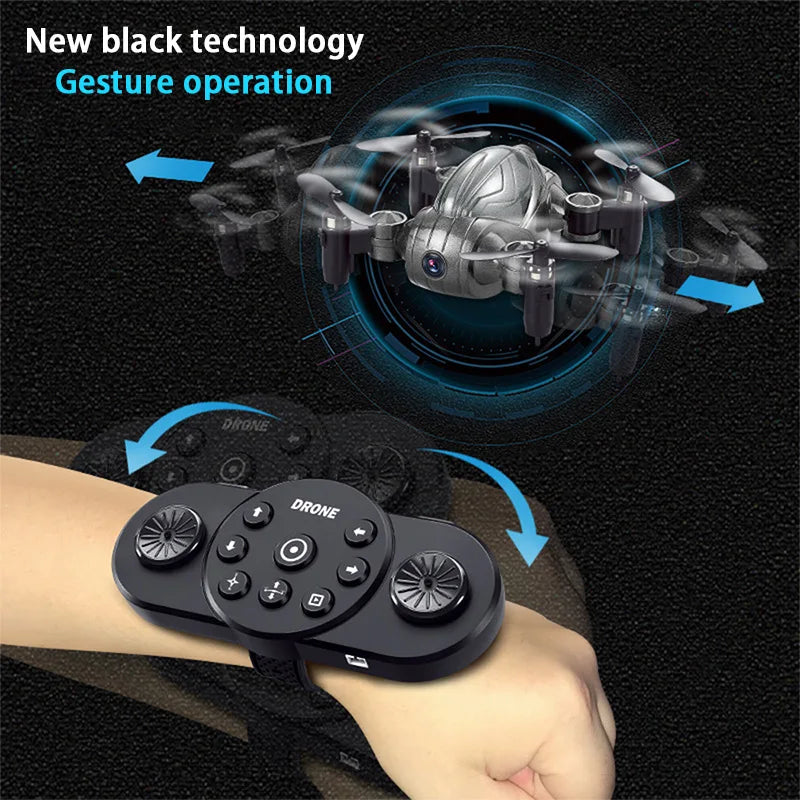 Luggage Mini Drone - High Definition Aerial Photography WIFI Four Axis Folding Remote Control Watch Sensing Aircraft Gifts