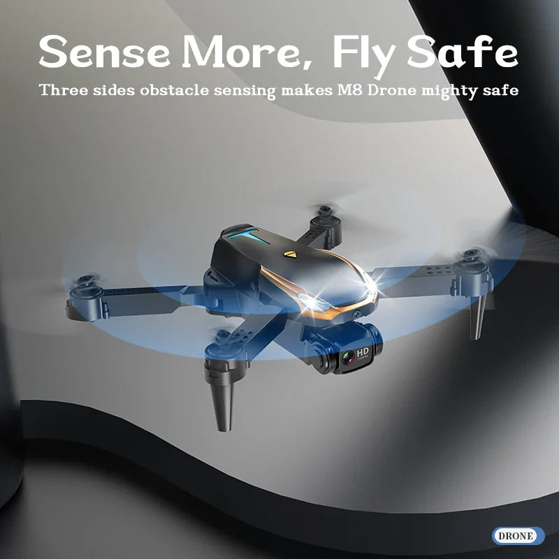 M8 Drone with 2 Batterys,Optical Flow Positioning Accurate Hover,Professional aerial photographydrone, Dual Camera Drone Toys