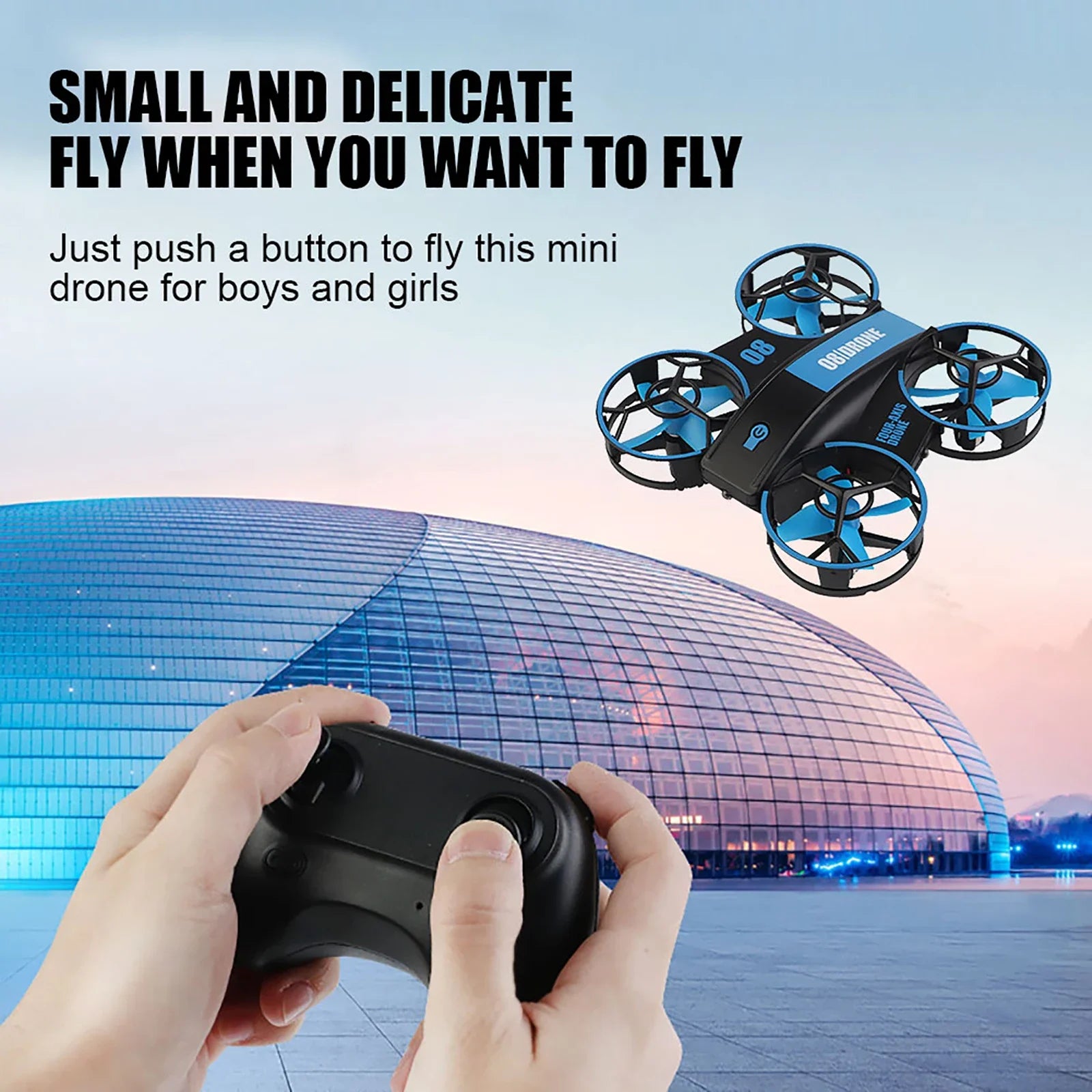 Mini Drone with Lights Mini RC Drone Helicopter Altitude Hold Quadcopter Toys Auto Hovering Headless Mode for Kids and Beginners