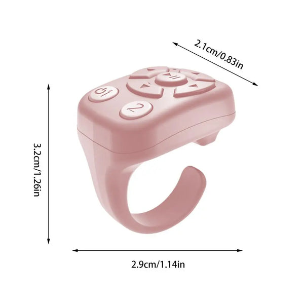 Scrolling Ring Presentation Clicker Camera Shutter Smart Ring Camera Video Recording Remote Wireless E-Reader Controller for