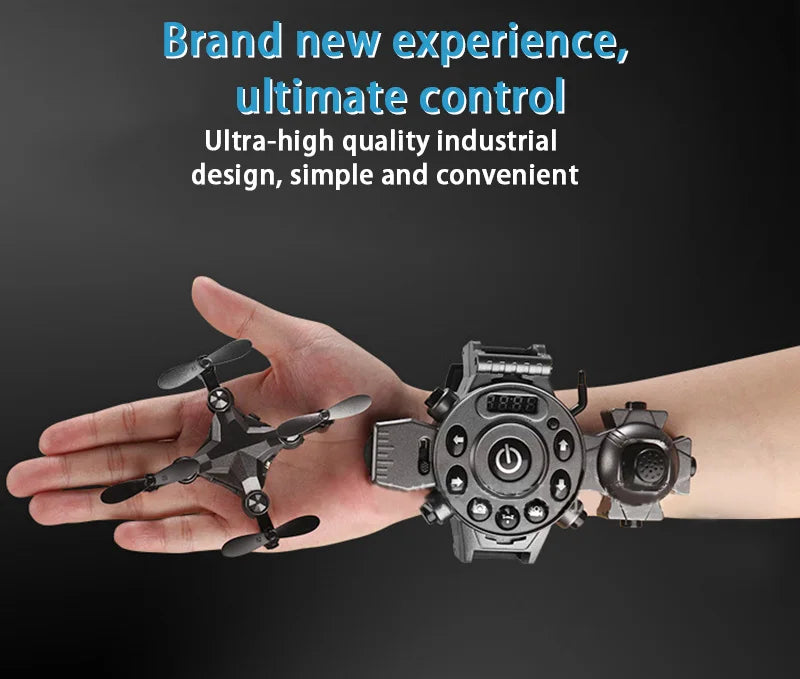 Luggage Mini Drone - High Definition Aerial Photography WIFI Four Axis Folding Remote Control Watch Sensing Aircraft Gifts