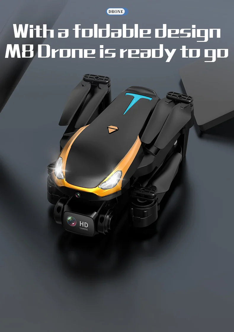 M8 Drone with 2 Batterys,Optical Flow Positioning Accurate Hover,Professional aerial photographydrone, Dual Camera Drone Toys