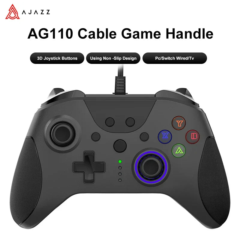 AJAZZ AG110 USB Wired Controller PC Cellphone Joypad Gamepad Console Wired ForGame Joystick