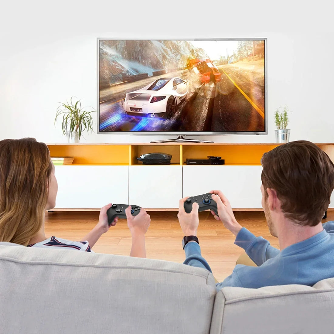 Wireless Gaming Controller Game Controller for PC Windows 7/8/10/11 PS3-5 Switch TV Box Dual-Vibration Joystick Gamepad