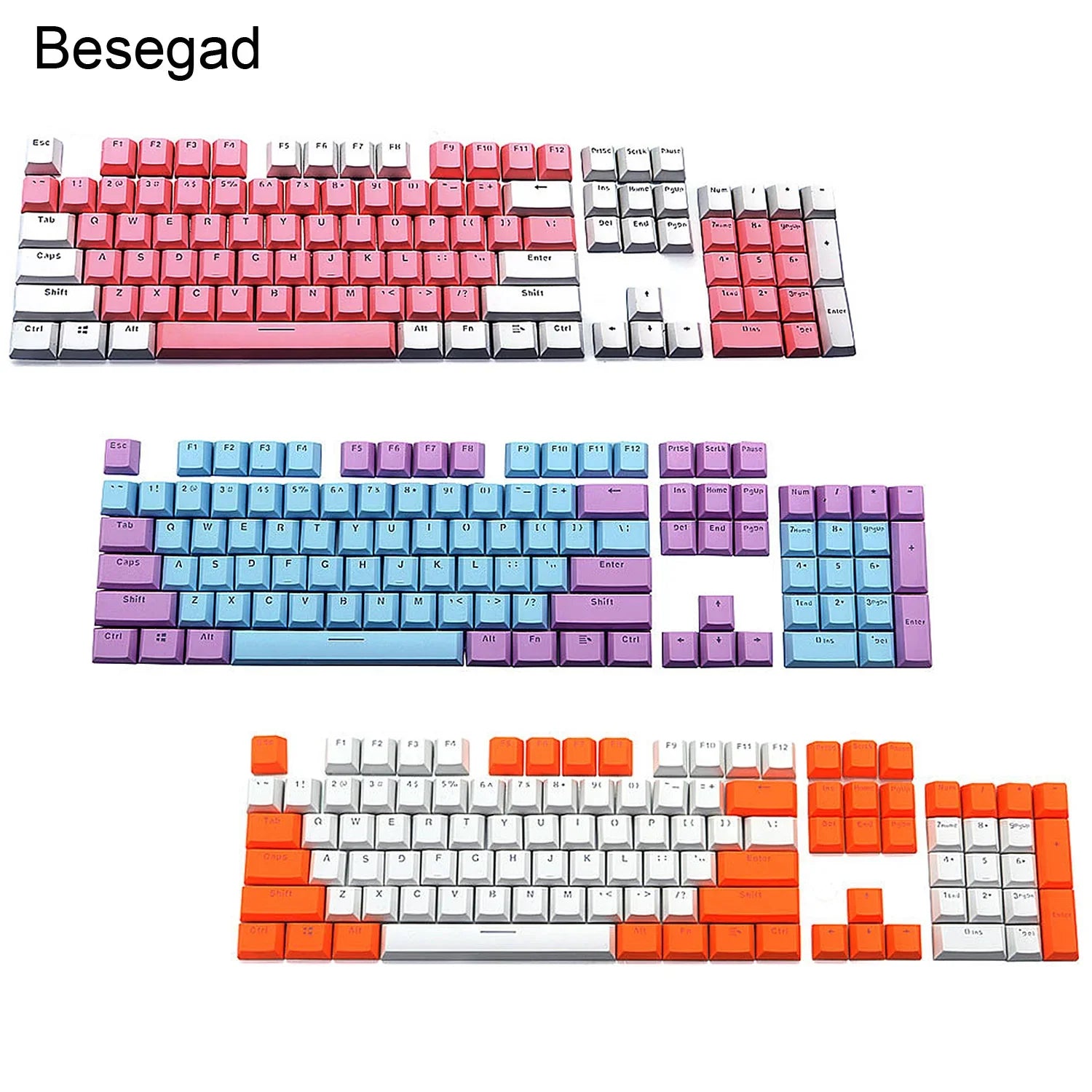 Gaming Keyboard Mouse Set Fashion 2.4G Wireless Computer Laptop PC Keypad Mice Kit for Home Office Study Gamer Black