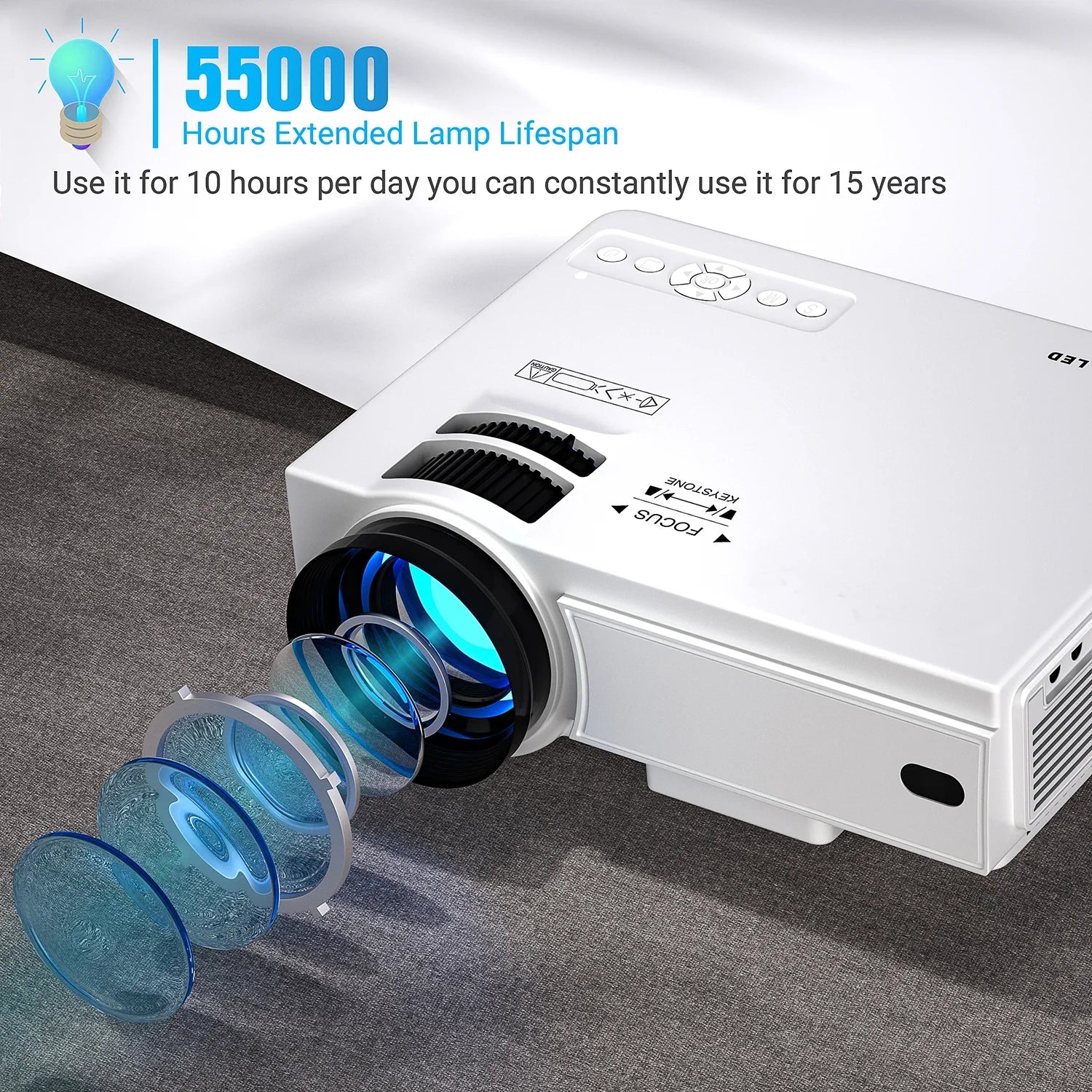 Auking mini projector 1080P full HD proyector 4k LCD home theater projector short throw projector 4k