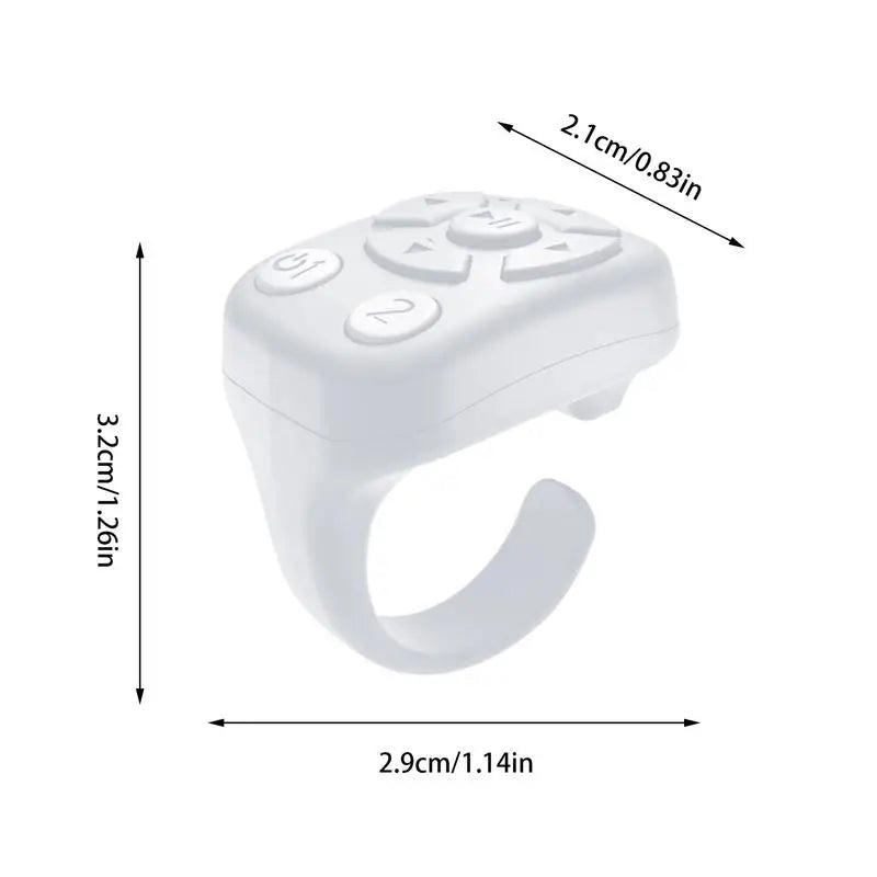Scrolling Ring Presentation Clicker Camera Shutter Smart Ring Camera Video Recording Remote Wireless E-Reader Controller for
