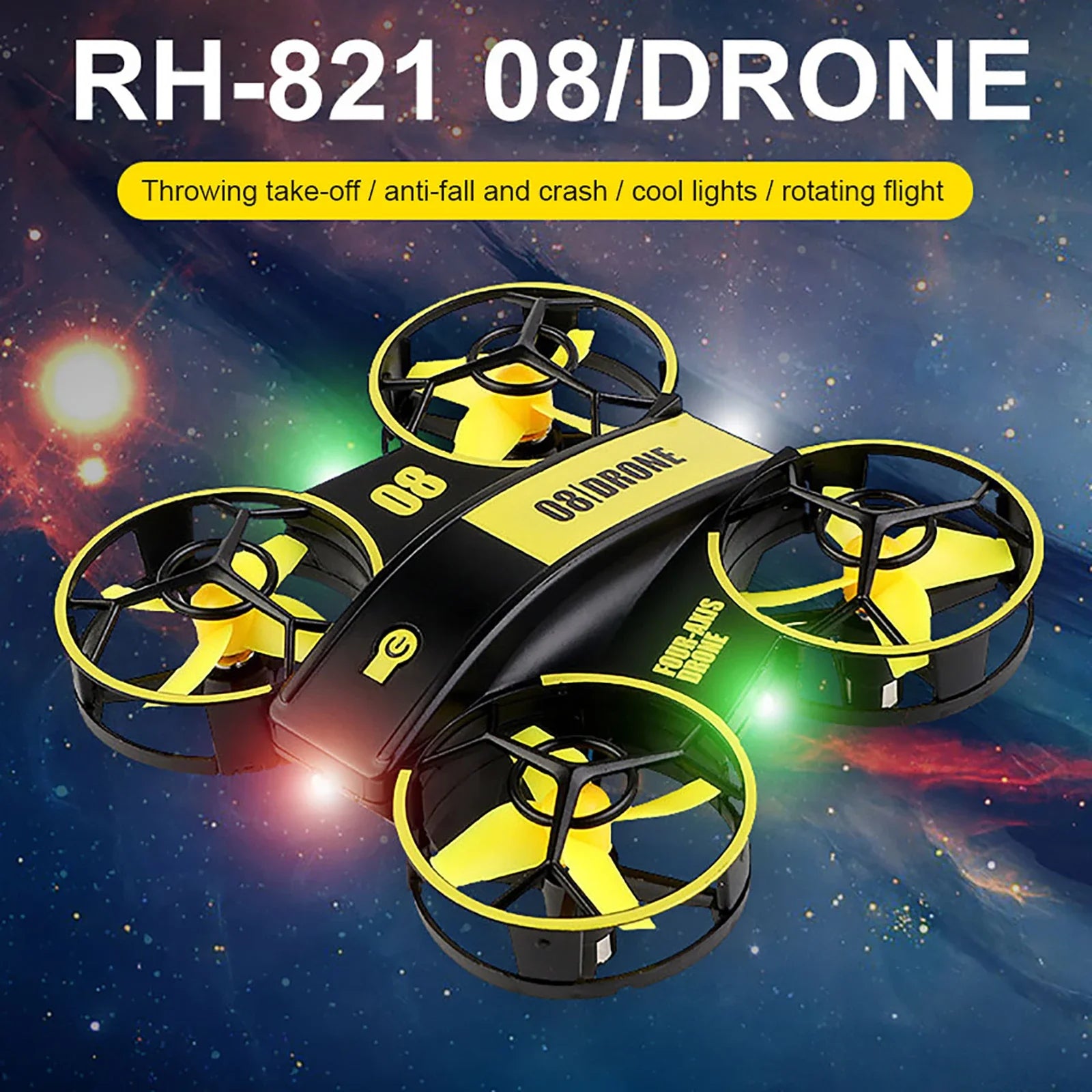 Mini Drone with Lights Mini RC Drone Helicopter Altitude Hold Quadcopter Toys Auto Hovering Headless Mode for Kids and Beginners