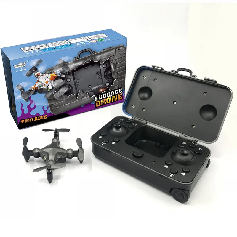 Luggage Mini Drone - High Definition Aerial Photography WIFI Four Axis Folding Remote Control Watch Sensing Aircraft Gifts