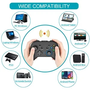 Wireless Gaming Controller Game Controller for PC Windows 7/8/10/11 PS3-5 Switch TV Box Dual-Vibration Joystick Gamepad