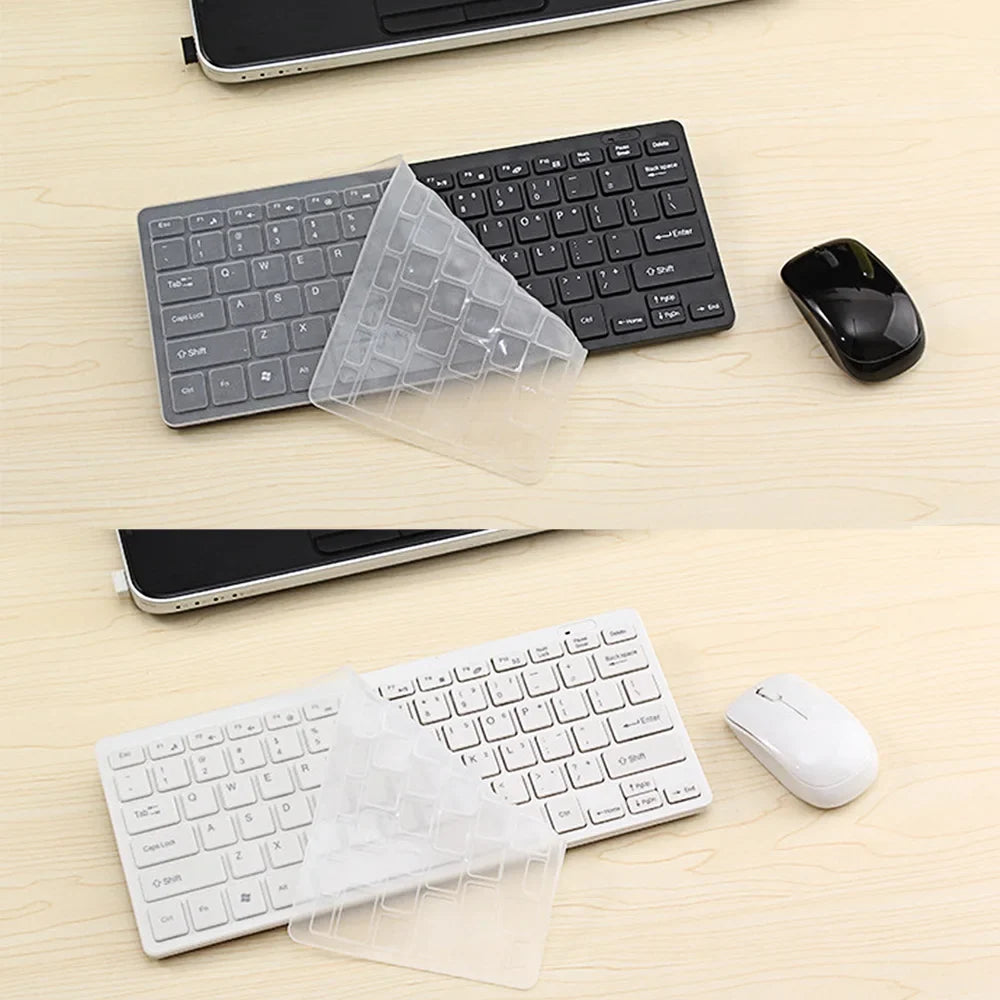 Gaming Keyboard Mouse Set Fashion 2.4G Wireless Computer Laptop PC Keypad Mice Kit for Home Office Study Gamer Black