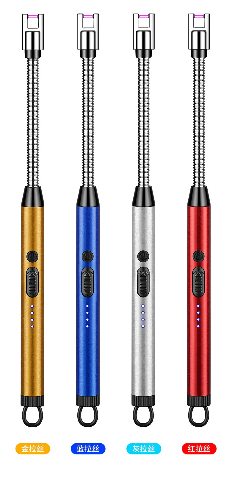 Creative Electric Solitary Electronic Pulse Ignition Household Kitchen Artifact Outdoor Windproof Long Range Charging Lighter Wh