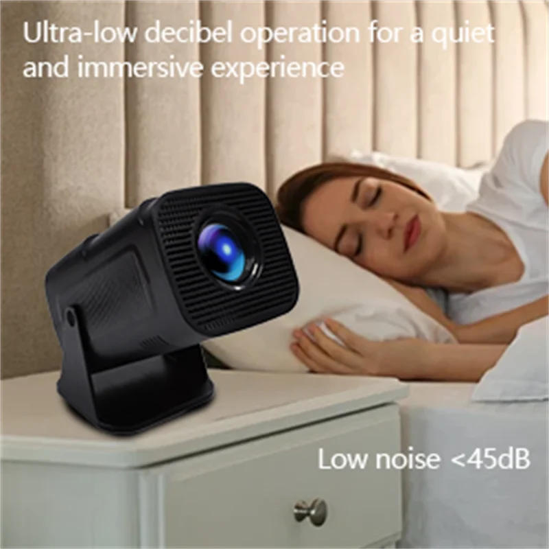 Mini Portable Projector 4K 1080P Full HD 5G WiFi 6 BT5.0 Automatic Horizontal Correction 180° Rotatable Outdoor Smart Projector