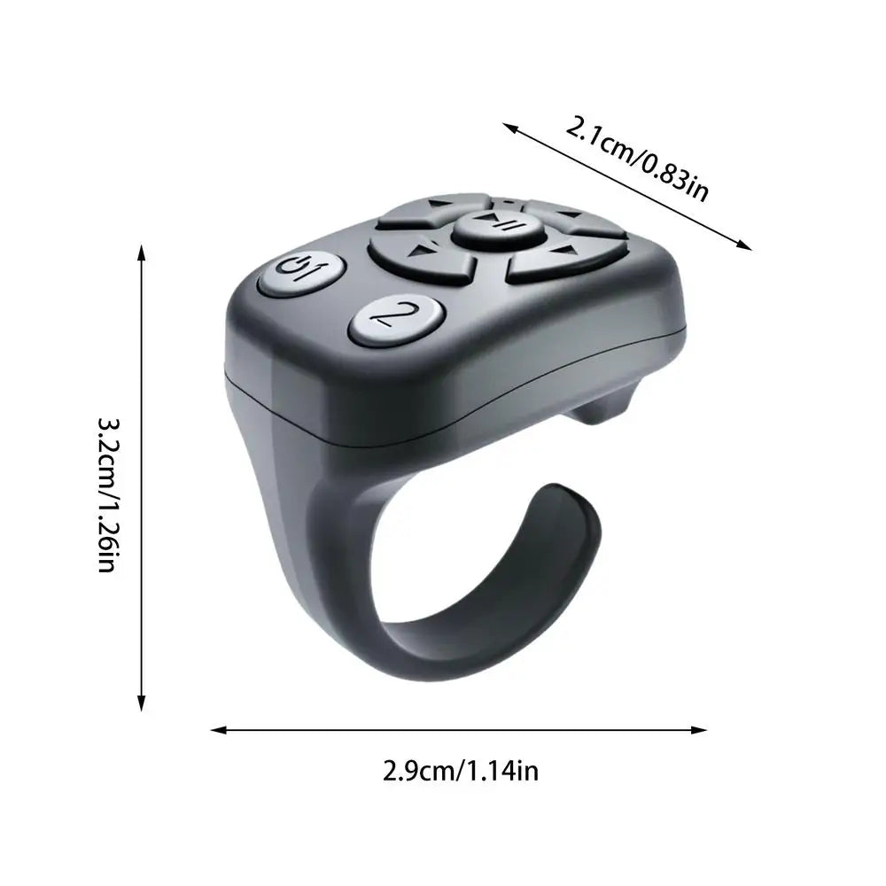 Scrolling Ring Presentation Clicker Camera Shutter Smart Ring Camera Video Recording Remote Wireless E-Reader Controller for