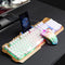 Metal Wired Keyboard Mouse Set 104 Keys USB Game Imitation Mechanical Tactile Backlit Luminous Keyboards Computer Accessories